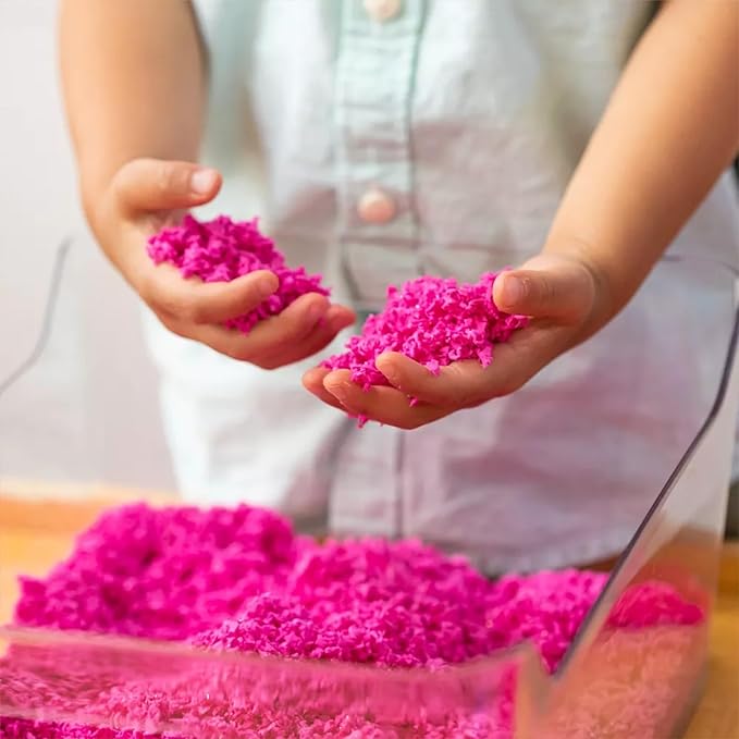 Educational Insights Pluffle 4-Pack - Sensory Bin Foam Set, No Mess Alternative to Sand Toys & Slime for Toddlers, Fun Sensory Table Filler for Home or Classroom, Gift for Kids Ages 3+