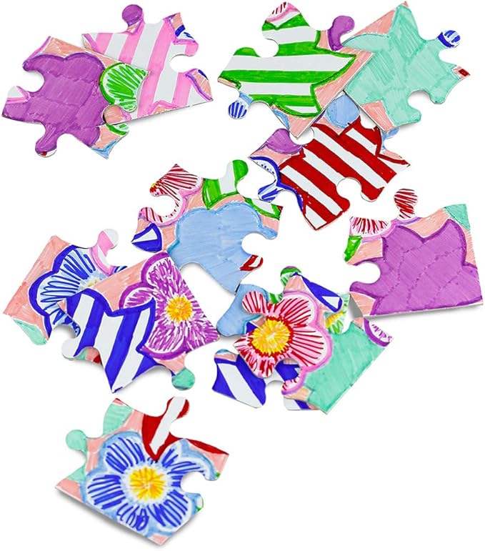100 Blank Jigsaw Puzzles – 5.5 x 8 Inch, 12 Pieces Each – Hygloss DYI Party invites, Perfect for Decorating, Kids' Activities, Arts & Crafts or Party Favors - Puzzle Pieces to Draw On for Crafts