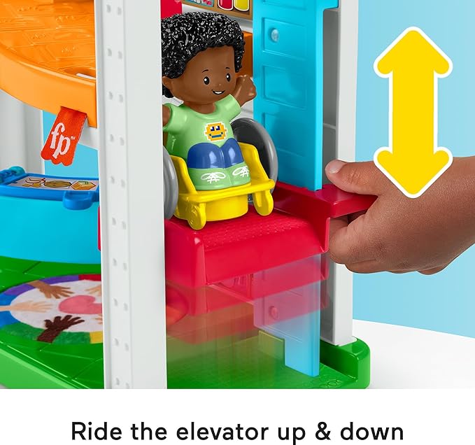 Fisher-Price Little People Toddler Playset Play for All School with 2 Figures & 2 Accessories for Preschool Pretend Play Ages 1+ Years