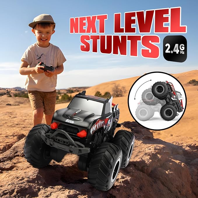 TOY Life RC Truck Remote Control Monster Truck Toys RC Cars Adults Amphibious Remote Control Car Boat 2.4Ghz All Terrain 4WD Off-Road Vehicle Waterproof RC Monster Trucks for Boys Girl Age 6 7 8-12