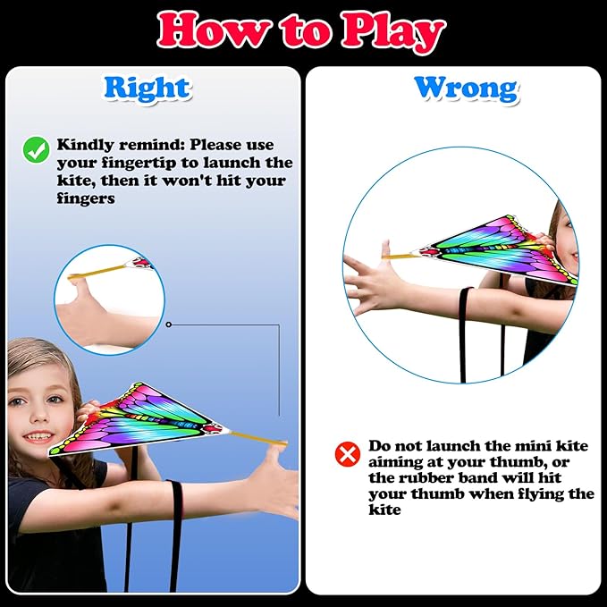 20 Pcs Flying Toys| Small Kites| Airplane Launcher Toys for Kids 3-5 6 7 8 Stocking Stuffers, Outdoor Toys Flying Kites Bulk Goodie Bags Stuffers| Party Favors for Kids 3-5 4-8 Beach Trip