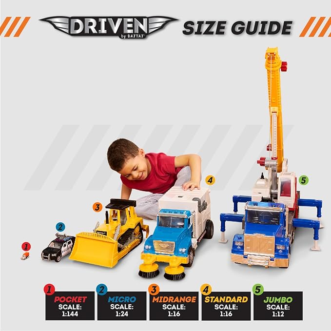 Driven by Battat – 19 Pcs Take-Apart Car Toy with Construction Tool – Remote Control Race Car – Customizable Car Body – Lighting Fast R/C Car with Lights & Sounds – STEM Toy for Age 3+