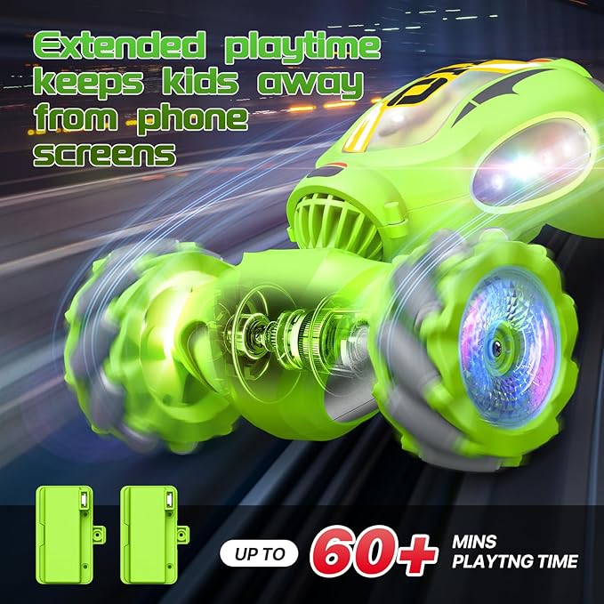 RC Stunt Cars Remote Control Car Double-Sided Driving 360-degree Flips Rotating Toy All Terrain Off-Road car,4WD Gesture Sensing Stunt Car for Boys 6-12 Year Old for Kids