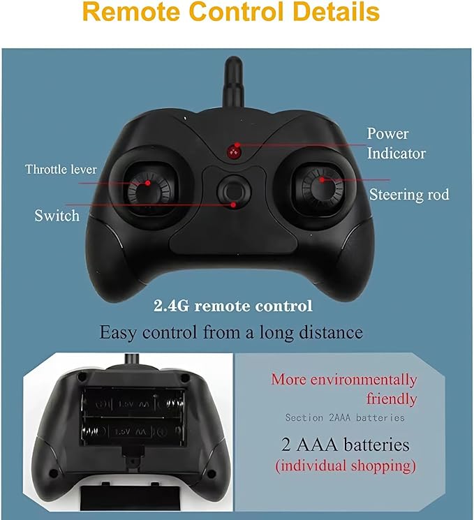 RC Airplane 2.4GHz Remote Control Airplane Gyro Easy to Fly Birthday for Beginner Kids Boys (Yellow)