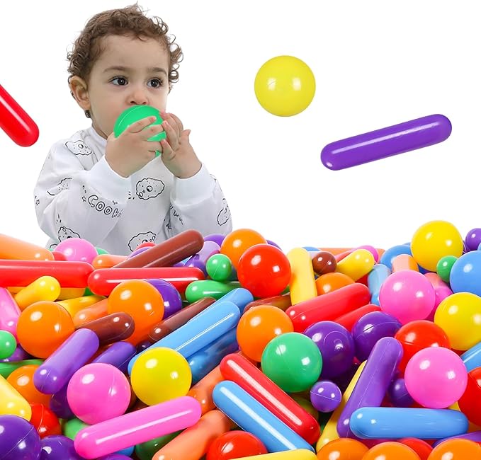 STARBOLO Ball Pit Balls for Kids- 120pcs Crush Proof Plastic Toy Balls for Toddler Ball Pit, Ball Pit Play Tent, Baby Pool Water Toys, Kiddie Pool, Party Decoration, Photo Props(8 Colors)