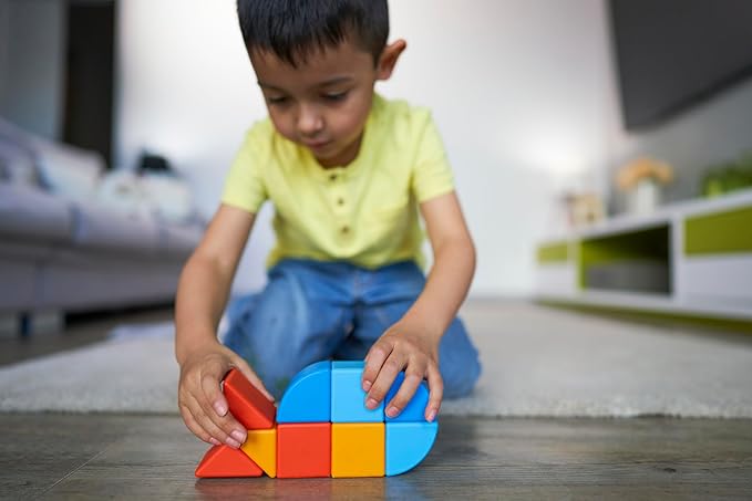 Geomag Swiss-Made MagiCube 9-Piece Magnetic Animal Shapes Building Set, Shaped Stacking Blocks for Toddlers & Kids Ages 1-5, STEM Educational Toy, Creativity, Imagination, Early Learning Fun