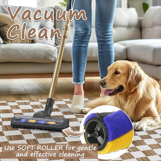 jinchan 8x10 Brown Checkered Area Rugs for Kids Room - Machine Washable Rug Modern Neutral Geometric Lattice Soft Non-Slip Carpet for Nursery Playroom Living Room Bedroom Dining Room Home Office