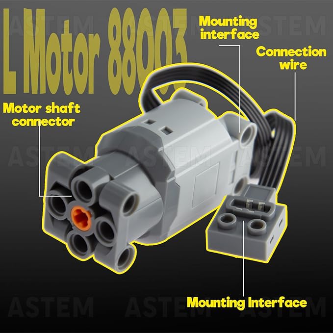 18pcs Power-Function-Motor-Set Compatible with Technic-Parts. Including Train-Motor Servo-Motor XL-Motor-L-Motor Speed-Control Remote Controller for MOC EV3.