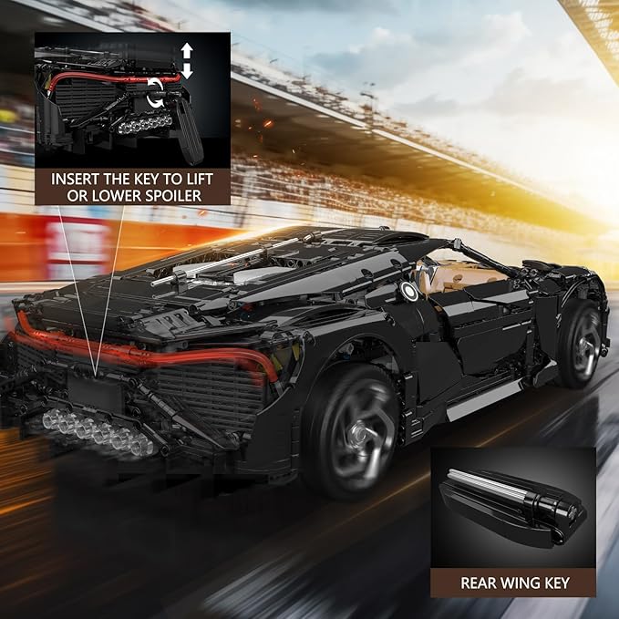 Mould King 13163 MOC Sports Car Building Kits, Remote/APP Control 4688 Pieces Super Car Model Block Sets, Collectible Set for Adults, Boy Toys for Christmas and Birthday Gifts