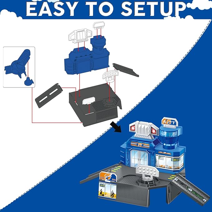 Airplane Toy Set - Airport Playset for Toddlers with Trucks,Planes, Helicopter, Signs and Fabric Airport Playmat, Interactive Early Learning Toys Birthday Gift for Boys and Girls Age 2 3 4 5+