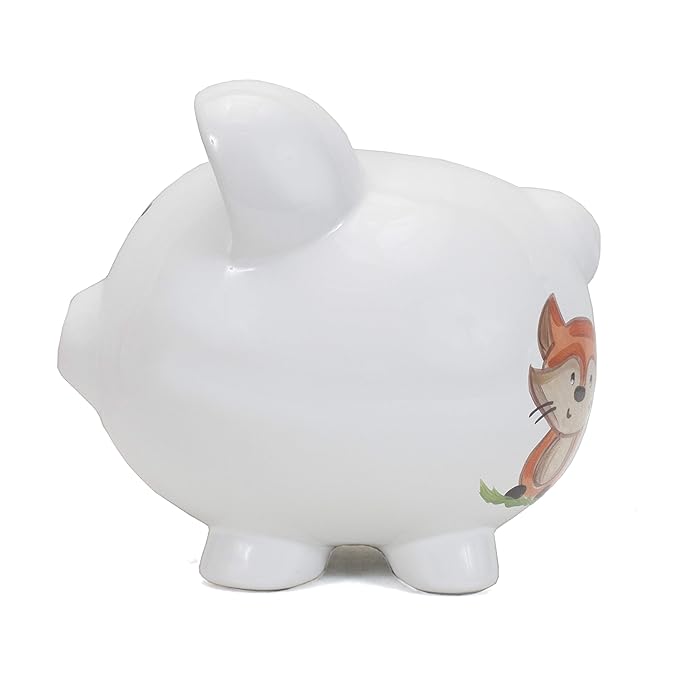 Child to Cherish Ceramic Piggy Bank for Boys, Woodlands