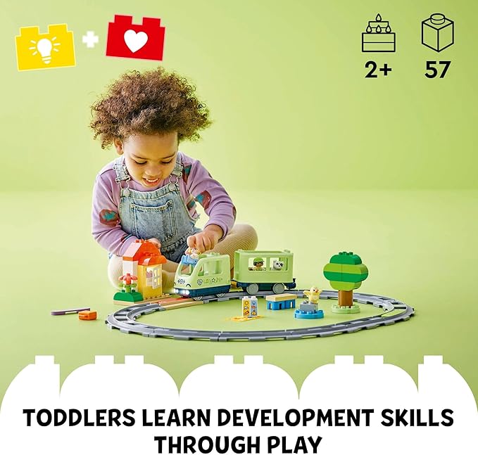 LEGO DUPLO Town Interactive Adventure Train Set - Building Toy for Toddlers, Boys and Girls, Ages 2+ - Learning Train Toy Playset with Lights and Sounds - Gift for Birthdays and Holidays - 10427
