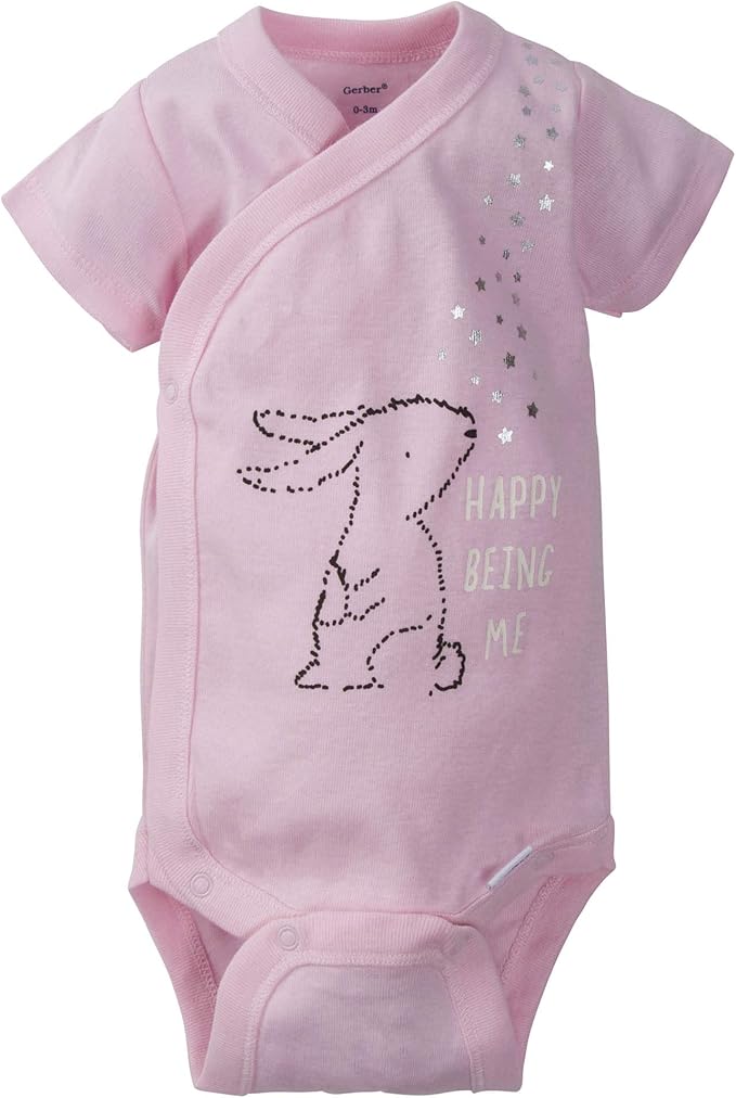 Gerber Baby Girls' 5-Pack Short Sleeve Variety Onesies Bodysuits