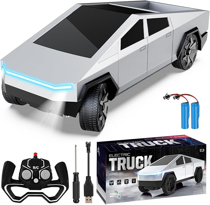 Remote Control Car, 1:24 RC Cars Scale All Terrain Electric Vehicle, LED Lights Car Toys Monster Trucks, Brithday Gift for Boys Girls & Adults