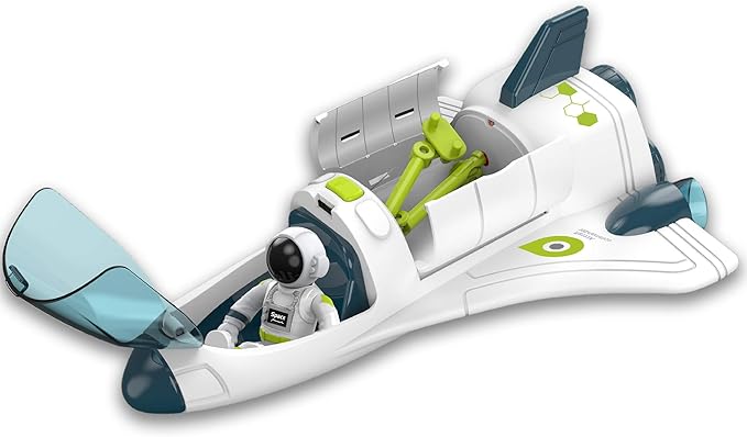COOLDUCK Space Shuttle Toy with Lights & Sound & Astronaut Figure, Space Adventure Toy Rocket for Boys 3+