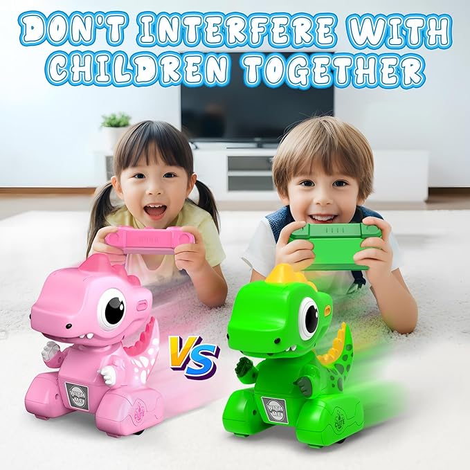 Remote Control Car, 2.4GHZ Remote Control Dinosaur Toys for Kids 3-5, Recording and Repeating LED Lights Eyes Music RC Dinosaur Car Toys for Girls Boys Birthday Gift, Green