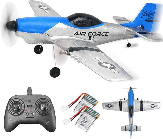 BEZGAR RC Plane, Drones for Kids, 6-axis Gyro Remote Control Airplane, RC Helicopter, Easy Control for Beginners Toys with Colorful LED Navigation Lights