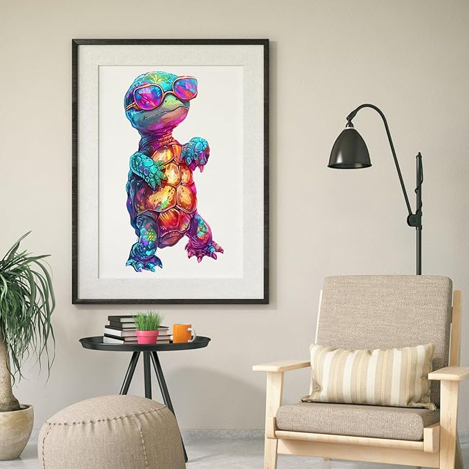 Wooden Puzzle for Adults, Ninja Turtle Wooden Jigsaw Puzzles(7.5 * 15.2in-200pcs), Beautiful Wooden Puzzle with Box Birthday Gifts for Adults and Kids Family Game