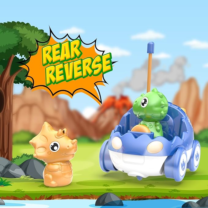 Yeaye Toddler Remote Control Car, 2 Pack RC Cars for Toddlers 18 Months, Toddler Toys for Kids Age 2 3 4 5 Years Old, Birthday Gift for Boys Girls Age 2-4 Years Old(Blue Red)