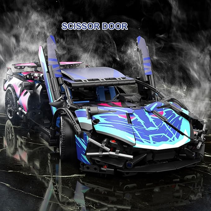 Sport Race Car Building Block Sets for Adults Boys,Racing Supercar Toys Kits Collectible 1:14 MOC Model Construction Birthday Gifts for Teens Age 8-12 12-16,8 9 10 11 12 13 14 14+(1314 PCS)