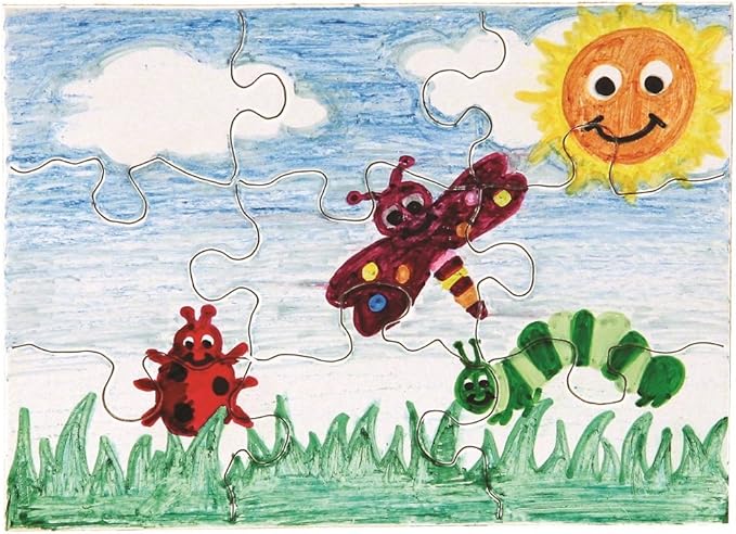 12 Blank Jigsaw Puzzles– 4 x 5.5 Inch, 9 Pieces Each – Hygloss DYI party invites, Perfect for Decorating, Kids' Activities, Arts & Crafts or Party Favors - Puzzle Pieces to Draw On for Crafts