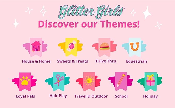 Glitter Girls - Jana & Cuddles 14-inch Poseable Fashion Doll-plush Dog Pet - Dolls for Girls Age 3 & Up