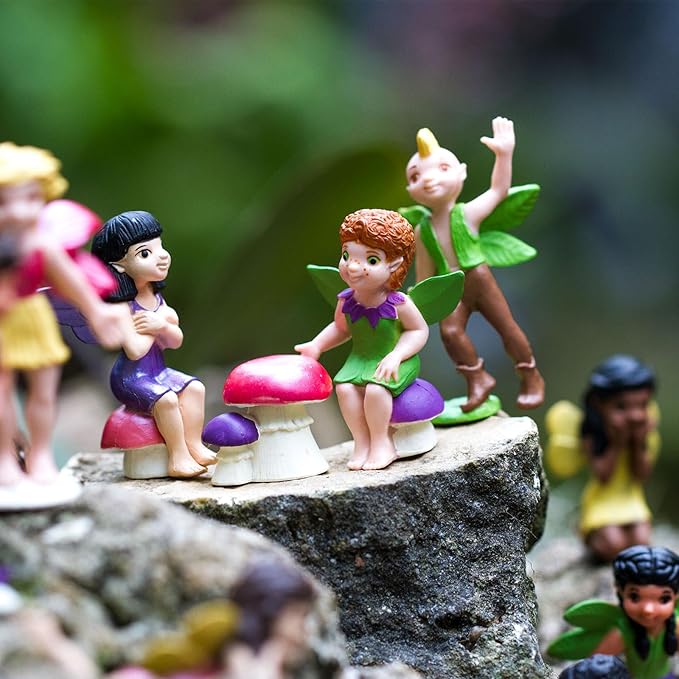 Safari Ltd. Friendly Fairies Super TOOB - 10 Adorable Fairy Figurines - Detailed Hand-Painted Toy Figures For Boys, Girls & Kids Ages 3+