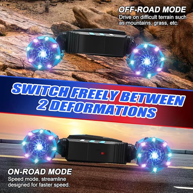 Axirata Remote Control Car Hand Controlled Gesture RC Stunt Car with Spray & Lights & Music for Kids 6-13 Year Old, 4WD 2.4GHz Off-Road 360° Rotation Toy Car Gift for Boys Girls