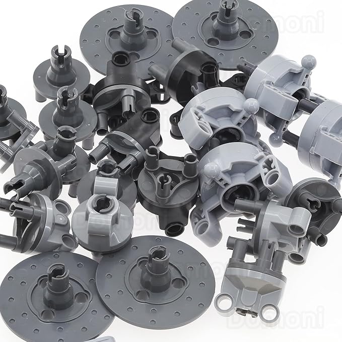 Domoni 169PCS Pro Suspension & Steering MOC Kit - Adjustable Shock Absortbers, CV Joints & 4WD Axles for Technical Crawlers | Full Steering Gearbox System | STEM Engineering Parts for RC Car Builders