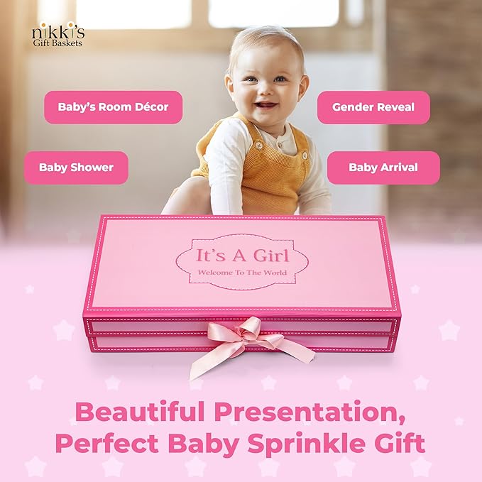 Unique Cupcake Baby Girl Gift Set | Baby Girl Newborn Essentials | Baby Clothes for Girls | Newborn Girl Outfits for Expecting Moms and New Parents | Baby Layette Set - Pink | Nikki's Gift Baskets