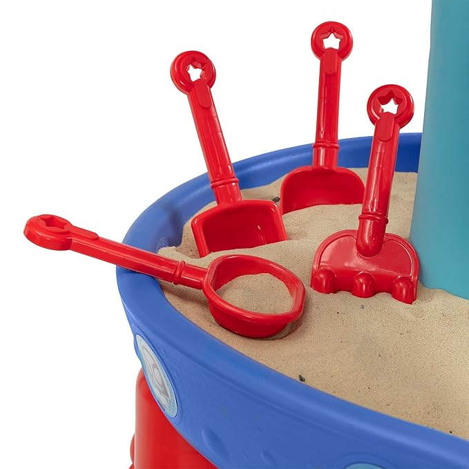 Spidey and His Amazing Friends Water Table by Delta Children| 3-Tier Water Play Table with 9-Piece Toy Set | Water Sensory Table + Summer Beach Toys for Outside Backyard for Toddlers Ages 2+, Blue