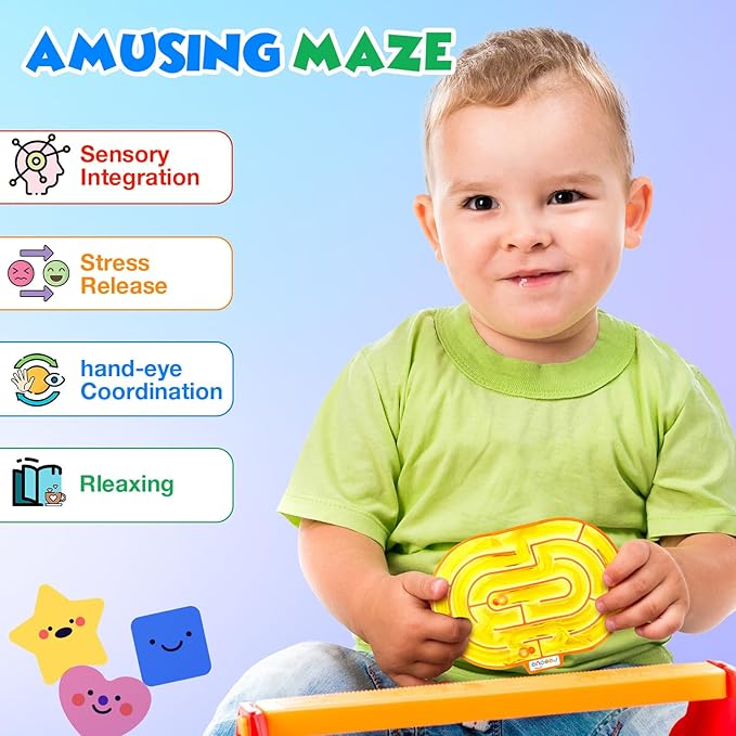 Sensory Fidget Toys for Children with Autism: Calming Gel-Filled Maze for Classroom and Home - Special Needs Sensory Toys for Kids Travel