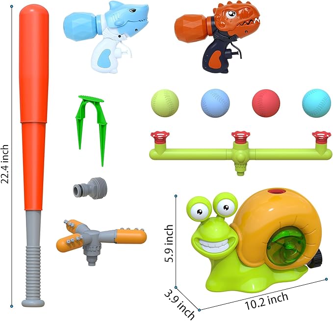 Water Sprinkler Toy for Kids Outdoor Water Toys for Yard Summer Lawn Pool Party Fun for Boys and Girls Water Toys for Kids Aged 3 and Above (Yellow)
