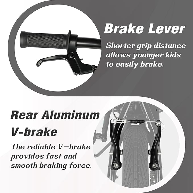 12 14 16 18 Inch Kids Bike BMX Style Bicycle with Training Wheels Coaster Brake for 1-10 Years Old Toddlers Boys Girls Multiple Colors