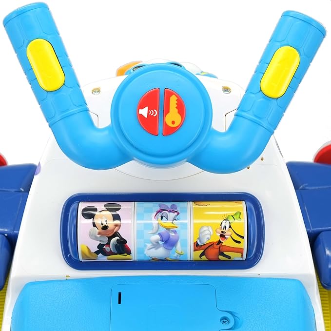 Kiddieland: Activity Plane: Donald Duck - Disney Light & Sound Foot-to-Floor Vehicle, Interactive Dashboard, Propellers, Parent Handle, Toddlers 12mo+