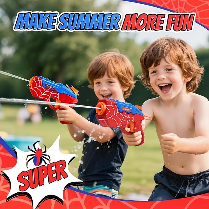 2 Pack Water Guns for Kids Squirt Water Pistols Cool Small Manual Water Gun, Party Favors Swimming Pool Beach Outdoor Water Toys, Ideal Summer Gifts for Boys Girls 3 5 4 6 7 8