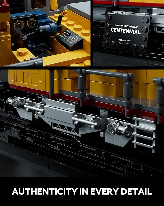 Nifeliz DDA40X Locomotive Building Set with Base, Collectible Steam Train Building Toy Model for Adult Train Lovers, Ideal Gift for Home Décor (1603 PCS, NF10296)