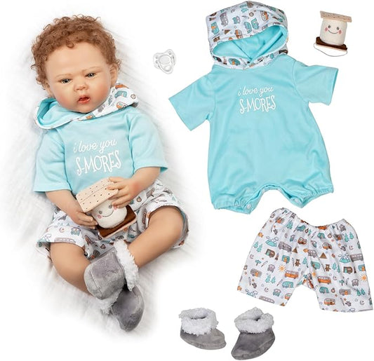 Paradise Galleries Realistic Reborn Toddler Michelle Fagan - S-Mores Collector's Doll, 20" With 7 Accessories, Special Birthday Gift Ages 3+