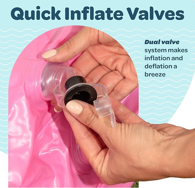 2-in-1 Inflatable Kiddie Pool, 65"x39"x10" (5'5") Soft Cushioned Floor, Handles, Drain, Shallow Rectangular Blowup Swimming Pool for Kids Age 2+ Toddler Ball Pit, Small Adult Backyard Tanning Pool