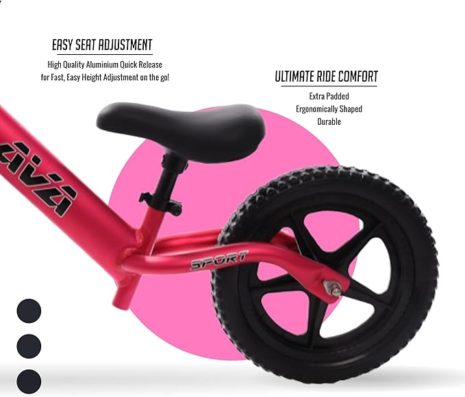 Balance Bike - Lightweight Aluminium Toddler Bike for 2, 3, 4, and 5 Year Old Boys and Girls - No Pedal Bikes for Kids with Adjustable Handlebar and Seat, EVA Tires - Training Bike