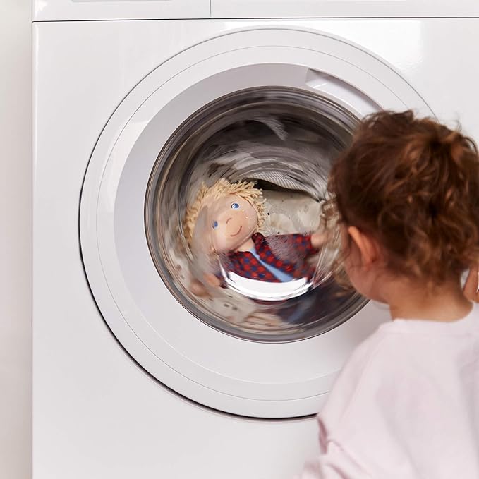 HABA Nick 12" Soft Doll - Baby Boy Doll with Blonde Hair and Blue Eyes (Machine Washable) Perfect Plush Toy for 18 Months & Up