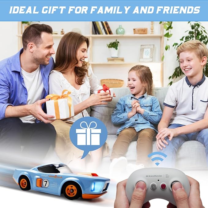 Remote Control Car 2.4GHz RC Drift Car RWD High Speed Model Muscle Car with Hall Remote, Sport Drifting & Steering Control Drift Racing Car, Gift for Adults Kids with Rechargeable Batteries