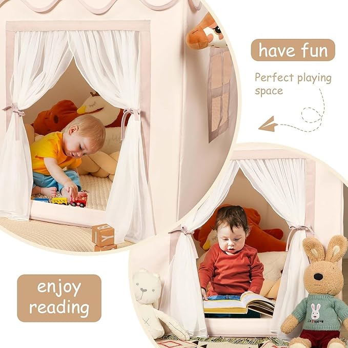 Kids Play Tent Indoor: with Star Lights - Toddler Tent Playhouse Tents for Kids Outdoor Boys Girls Toys Children Gifts for Christmas Birthday