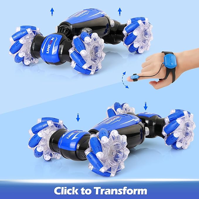 Best Birthday Gifts for Boys & Girls Aged 6-12 - Gesture Sensing RC Stunt Car, 2.4Ghz Hand-Controlled Remote Control Twist Cars, 4WD All-Terrain Adaptability