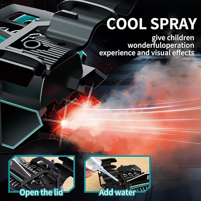 Gesture Sensing RC Stunt Car - Hand Controlled Remote Control Car 4WD Offroad 360° Rotation with Light Music Spray, RC Drift Car Toys for 6-12 Year Boys, Cool Birthday Gifts for Kids