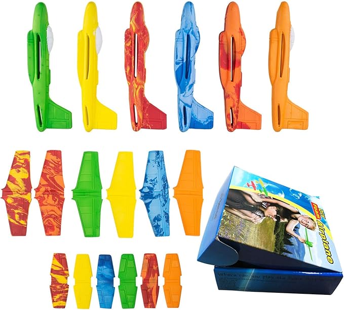 6Pcs Foam Airplanes Glider Outdoor Toy -Glider Planes for Kids - Foam Planes for Kids - Perfect Party Favor or Goodie Bag Toy - Fulfill Your Child's Aviation Dreams