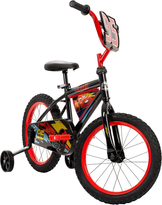 Huffy Disney and Marvel 12/16 Inch Boy's Bike for Kids, Multiple Color Options and Designs Available, Ideal for Ages 3+ Years Old, Removable Training Wheels, Adjustable Seat, Simple Coaster Brake