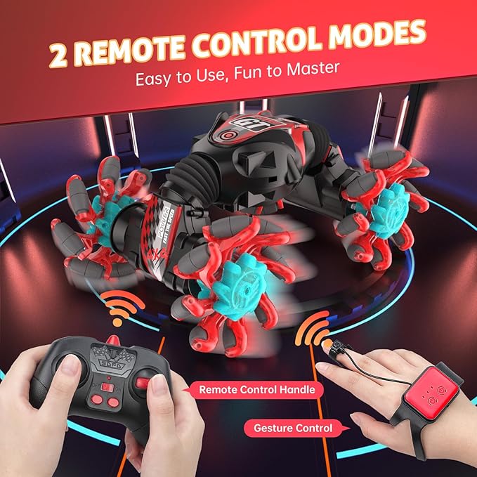 360° Rotating 4WD Transform Twist Cars Remote Control Car with Lights Music, 2.4GHz Hand Controlled RC Car for Boys & Girls 6 7 8 9 10 11 12 Year Old Birthday Xmas Gifts