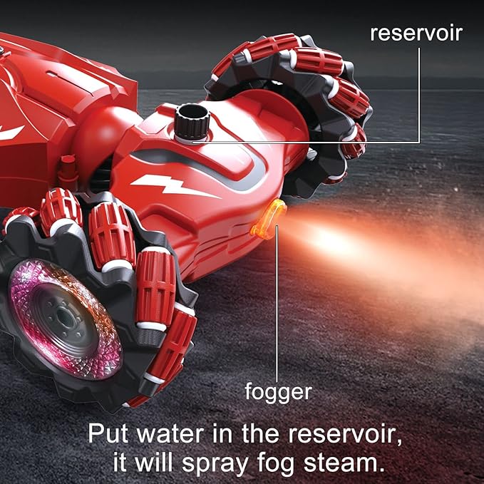 Upgraded Hand Gesture Sensing RC Stunt Car with Lights Music, Spray Drift RC Car 360 Spins All Terrains Hand Controlled Toy for 6-10 Year Old Boys