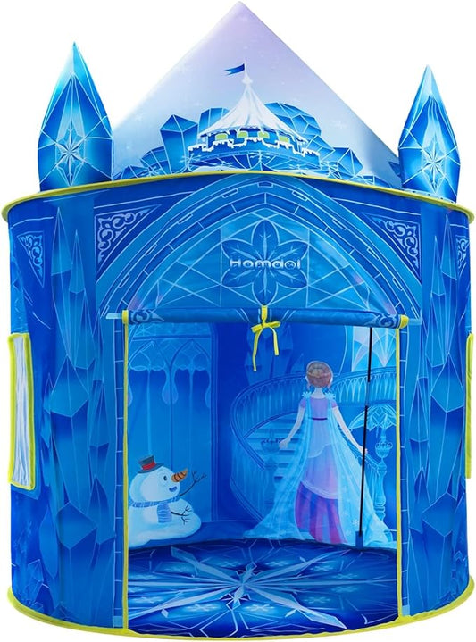 Princess Play Tent, Frozen Toy for Girls, Ice Castle Kids Tent Indoor and Outdoor, Large Imaginative Playhouse 51" X 40" with Carrying Bag for 1 2 3 4 5 6 7 8 9 Years Old Girls Gift